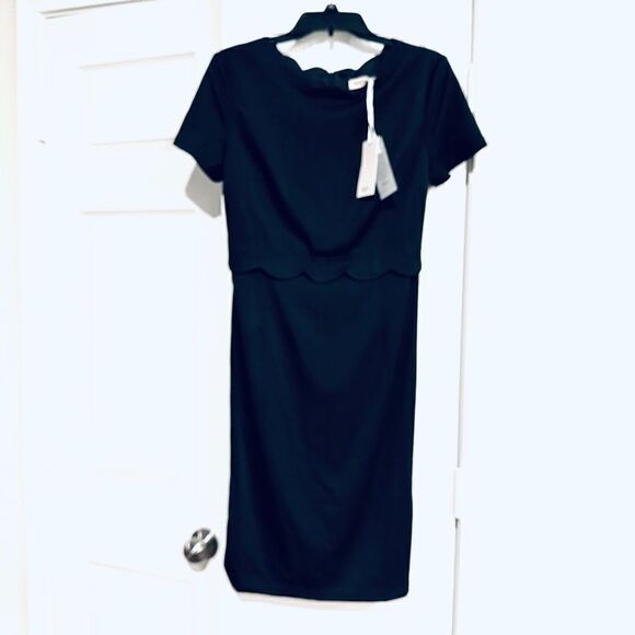 GRACE KARIN Women's Casual Bodycon Tube Dress Scalloped Neck Midi Pencil Dress - Picture 2 of 10